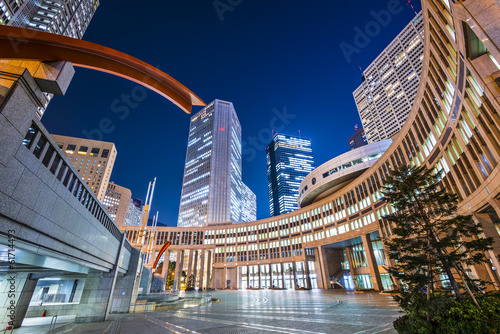 Tapeta ścienna Tokio, Japonia pejzaż w Shinjuku