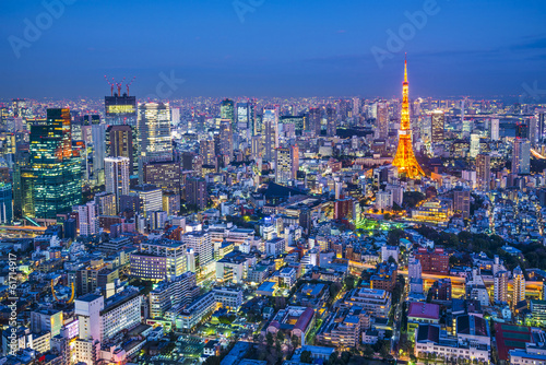 Tapeta ścienna Tokio cityscape
