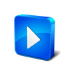 © rizwanali3d - Play 3d Blue Rounded rectangular Vector Icon Button