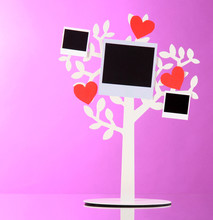 Holder In Form Of Tree With Instant Photo Cards