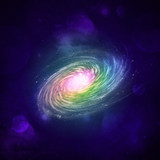 Fototapeta  - Illustration of a spiral galaxy
