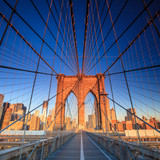Fototapeta Fototapety mosty linowy / wiszący - Brooklyn Bridge at sunset
