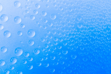  Water drop on color background
