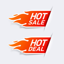 Hot Sale And Hot Deal Labels