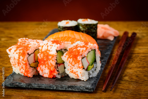 Tapeta ścienna Talerz sushi