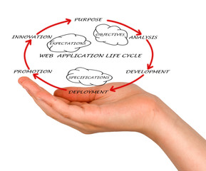 Canvas Print - Presentation of web application lifecycle