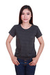 © geargodz - young beautiful female with blank t-shirt
