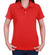 © geargodz - blank red polo shirt on woman