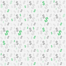 Seamless Pattern Of The Symbols Of Dollar Currency.
