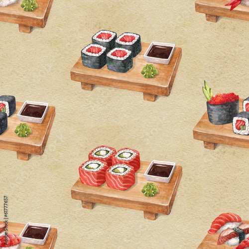 Tapeta ścienna Pyszne sushi. 
