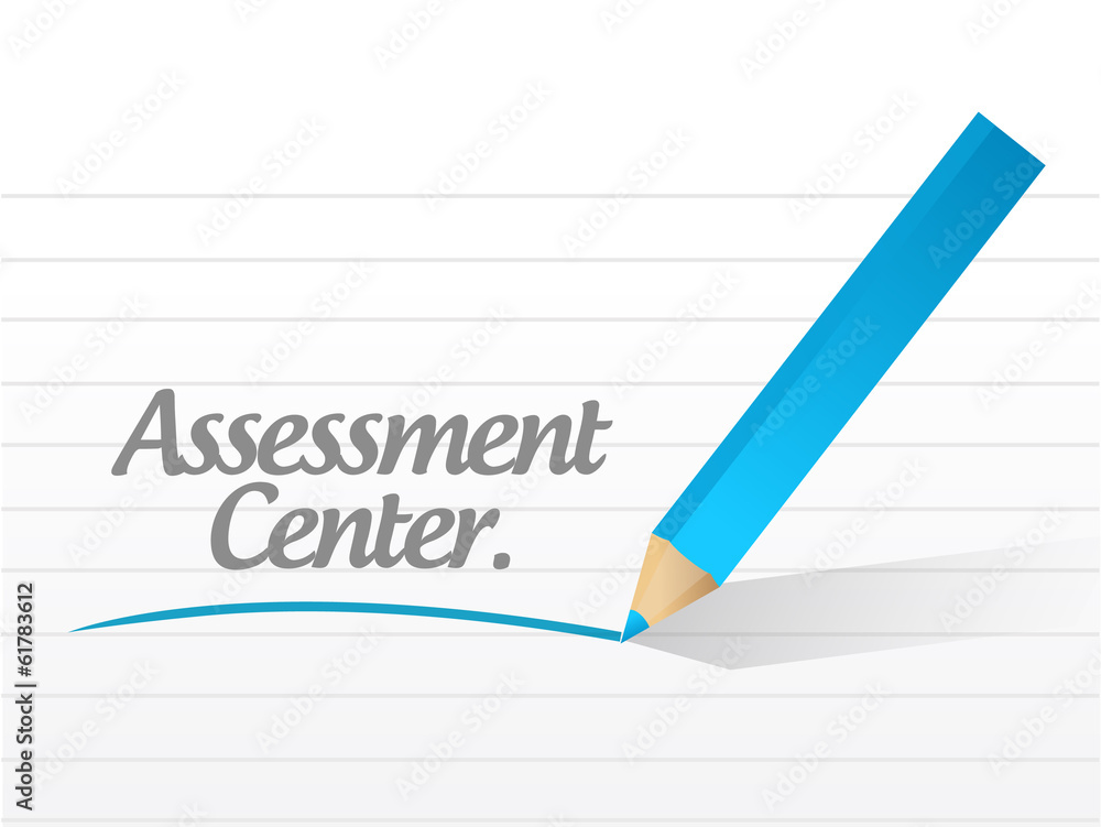 assessment center message illustration Stock Illustration | Adobe Stock