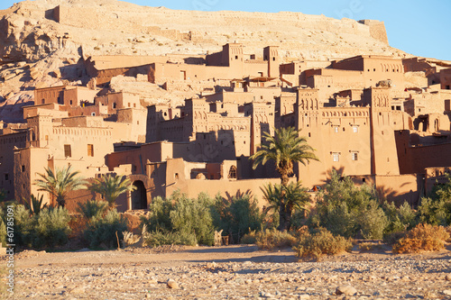 Obraz na płótnie canvas czteroczęściowy "tetraptyk" Ait benhaddou to ufortyfikowane miasto lub ksar w Maroku.