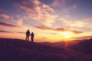 Couple on sunset