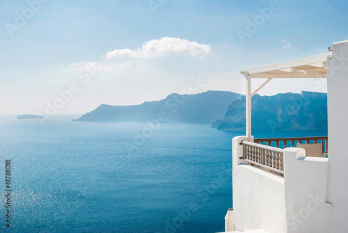 Plakat na papierze fotorealistycznym Santorini, Grecja