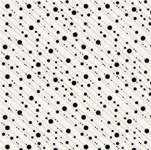Diagonal Dots And Dashes Seamless Pattern In Black