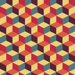 Wall Mural - abstract retro geometric pattern