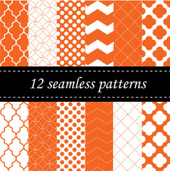 Twelve seamless geometric patterns