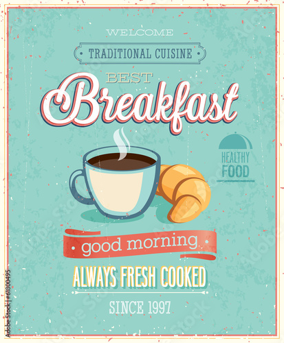Dekoracja na wymiar  plakat-rocznika-sniadanie