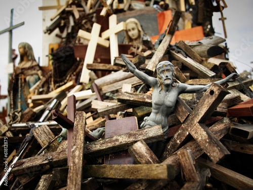 Old destroyed crosses