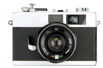 Retro camera isolated on white background