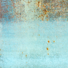 old rusty blue metal background