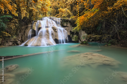 Plakat na papierze fotorealistycznym Wodospad, kanchanaburi, Tajlandia