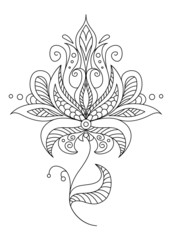 Wall Mural - pretty dainty ornate vintage floral motif