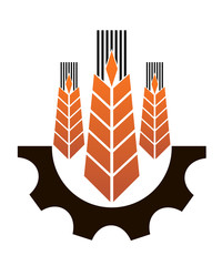 Sticker - Icon depicting industry and agriculture