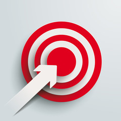 Fototapete - Paper Cut Arrow Target PiAd