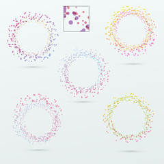 Wall Mural - Round circle design elements collection