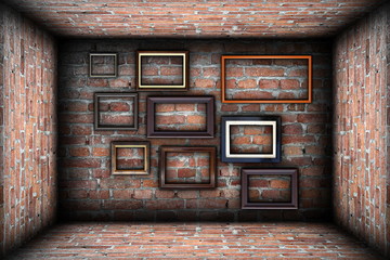 Wall Mural - collection of frames in abstract backdrop