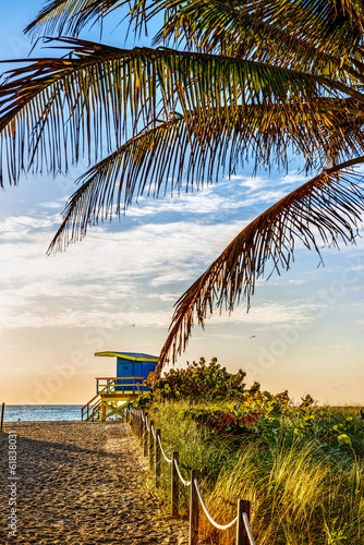 Naklejka samoprzylepna Wieża ratownika, Miami Beach, Floryda