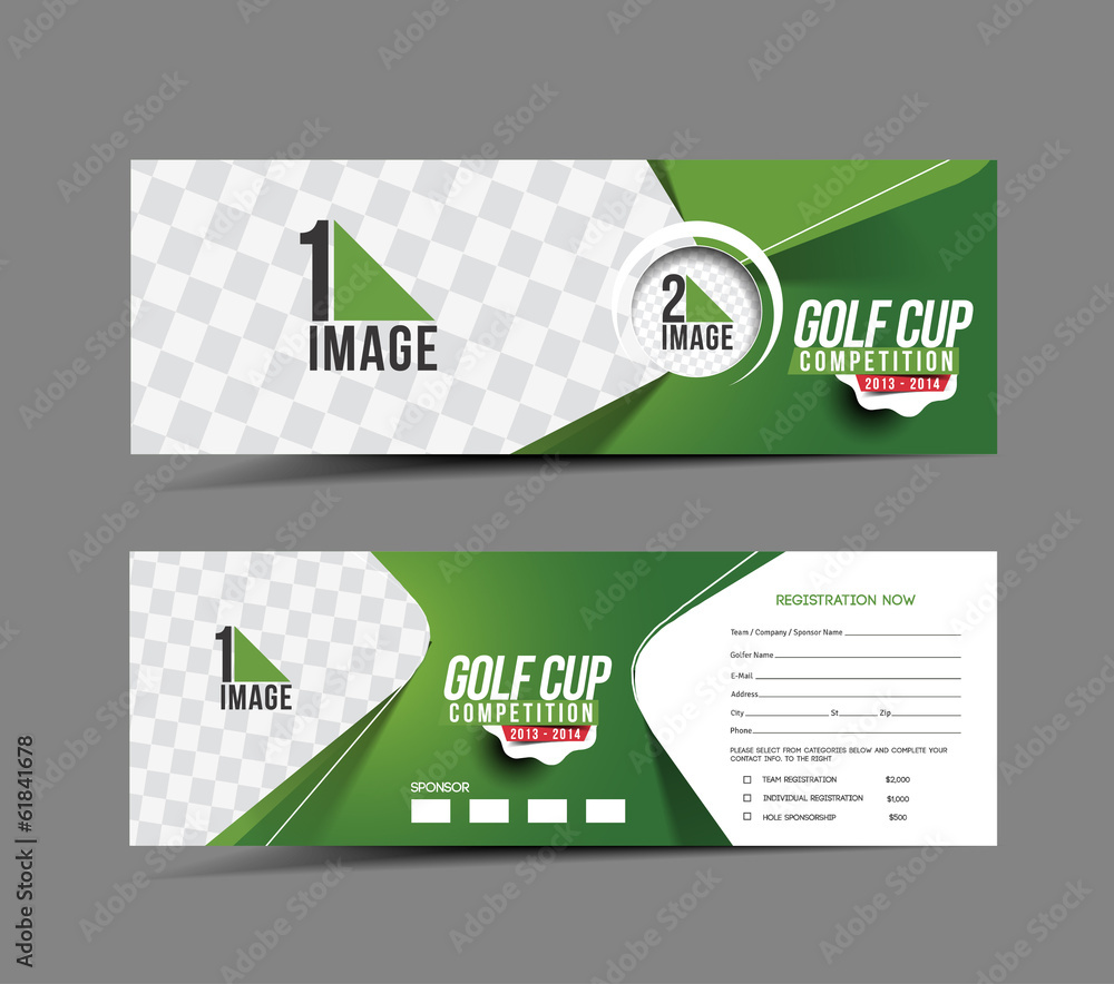 Golf Cup Header & Banner Design Stock Vector | Adobe Stock