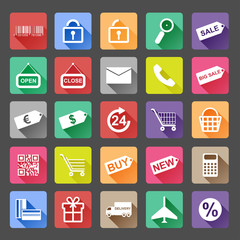 Poster - Shopping icons