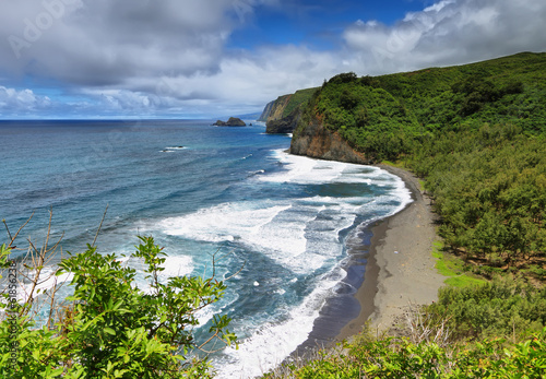 Obraz na płótnie canvas dwuczęściowy "dyptyk" Pololu doliny widok w dużej wyspie, Hawaii