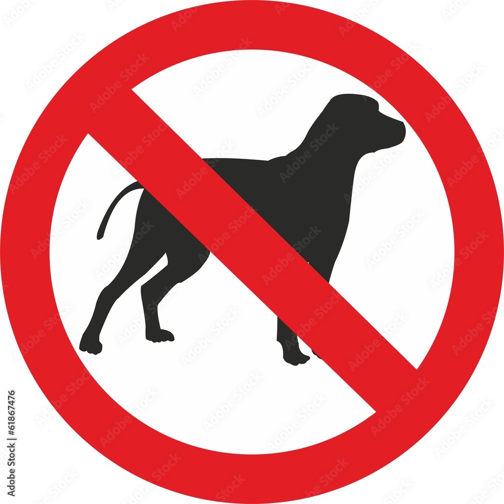 Zakaz pies - obrazy, fototapety, plakaty 