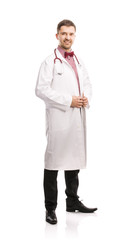 Poster - Doctor man with stethoscope