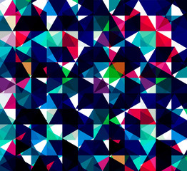 Wall Mural - geometric retro pattern colorful mosaic background vector