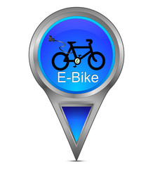 Canvas Print - Pin Pointer mit E-Bike