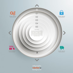 Wall Mural - circle in circles holes infographic design