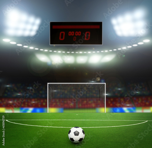 Plakat na papierze fotorealistycznym Światła stadionu