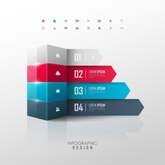 Wall Mural - Vector infographic or web design template