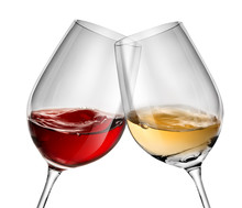 Moving Wine In Two Wineglasses