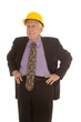 © Poulsons Photography - elderly man suit hardhat hands hips