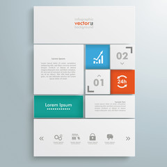 Wall Mural - Website Template White Squares