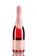 Bottle of pink champagne.