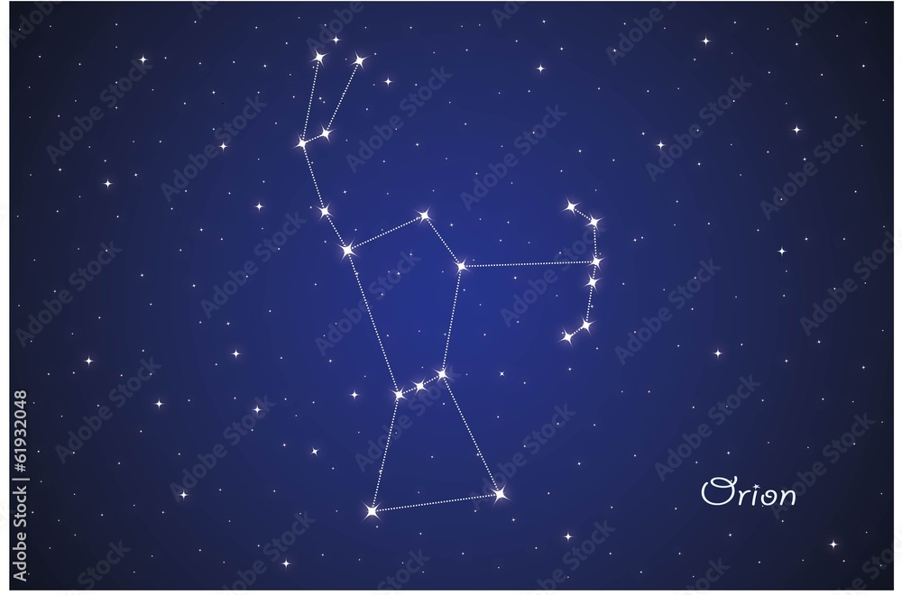 Constellation Orion - obrazy, fototapety, plakaty 