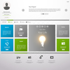 Wall Mural - flat metro web design template.
