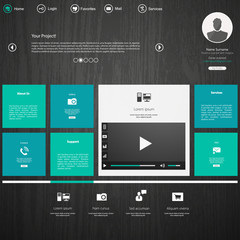 Wall Mural - design of the menu for a website. creative web design