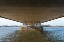 Underside Of A Long Bridge In The Netherlands
